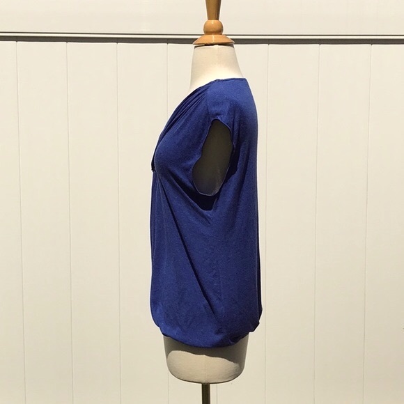 Max Studio Blue Sleeveless V Neck Elastic Waistband Tank Top Size Medium - Picture 9 of 15